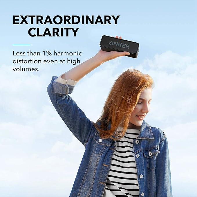 Upgraded, Anker Soundcore Bluetooth Speaker with IPX5 Waterproof, Stereo Sound, 24H Playtime, Portable Wireless Speaker for iPhone, Samsung and More - 2